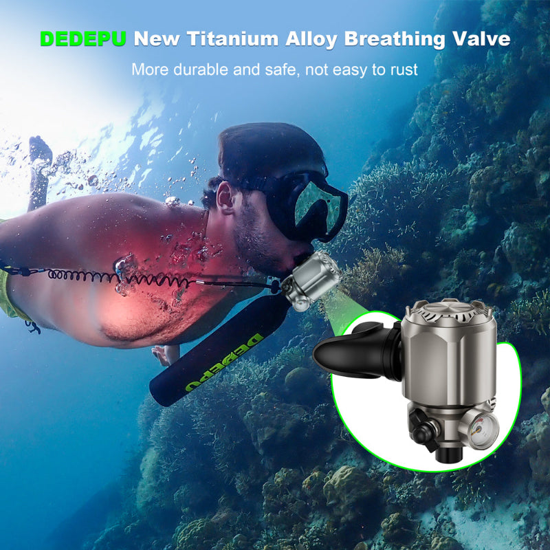 Orca series scuba tank with titanium valve