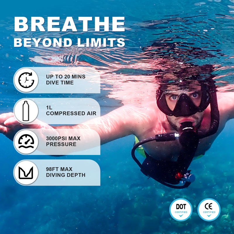 DEDEPU S5000 1L mini scuba tank